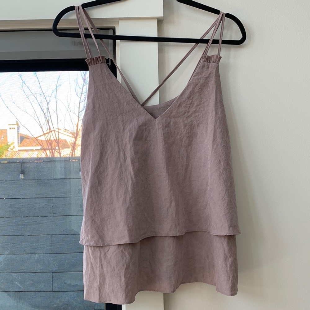 Anamá Tiered Camisole Top in Dusty Rose Color